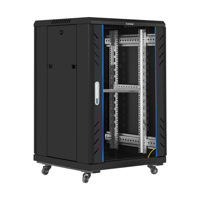 Телекоммуникационный шкаф EXEGATE EC-FS-18U.600,800.G.BLACK EX300402RUS